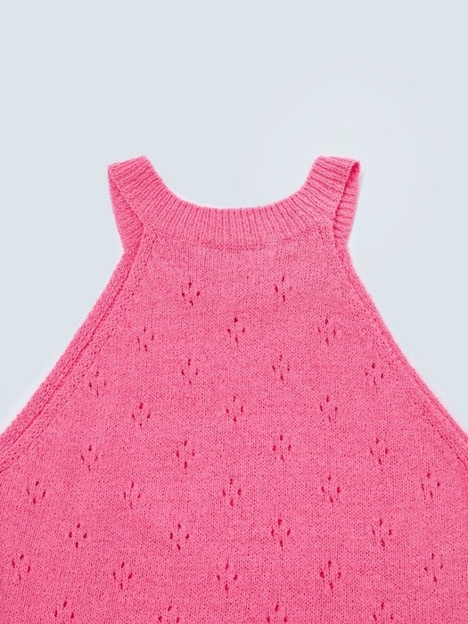 adorable sleeveless knit_pink