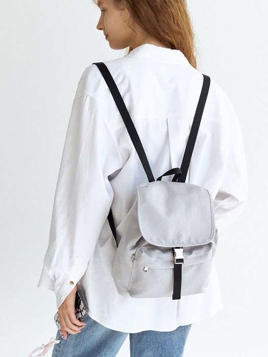 Mini Flap Backpack (LightGray)