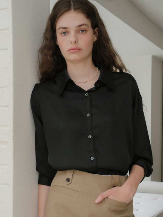 U Silky Classic Shirt_Black