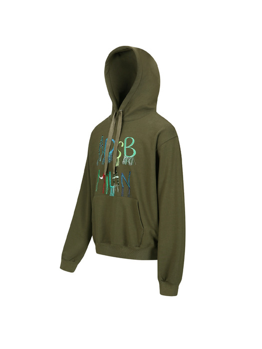 (ESSENTIAL) UNISEX ADSB MILAN EMBROIDERY HOODIE atb1148u(KHAKI)