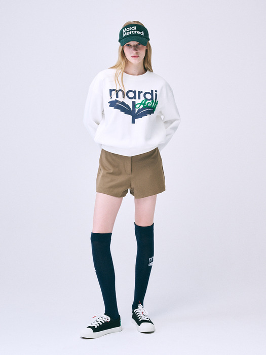 BRUSHED SWEATSHIRT ACTIF BLOOMMARDI_IVORY NAVY