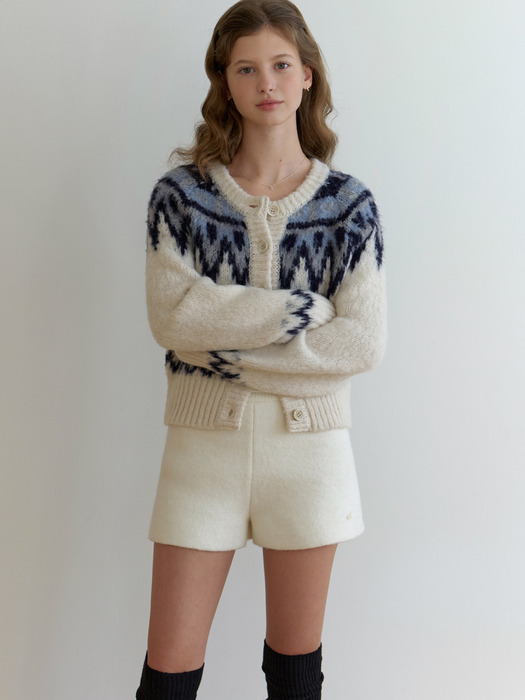 Lodge nordic knit cardigan 4color