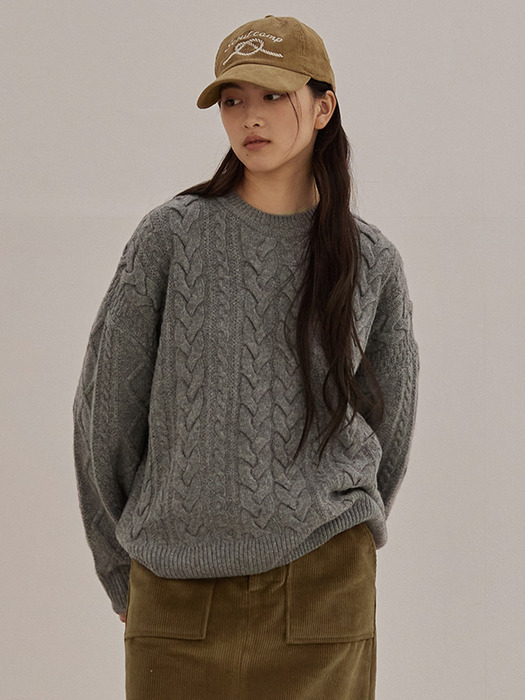 MELLOW CABLE KNIT (5colors)