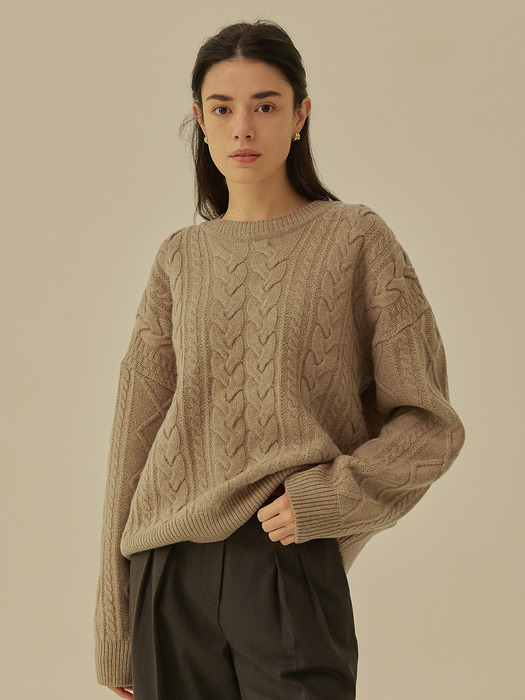 MELLOW CABLE KNIT (5colors)