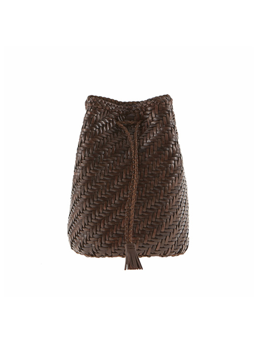 드래곤디퓨전 8838 DARK BROWN 폼폼 더블 점프 숄더백