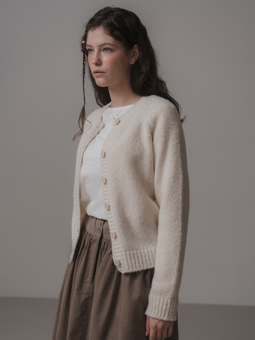 Suave knit cardigan (cream)