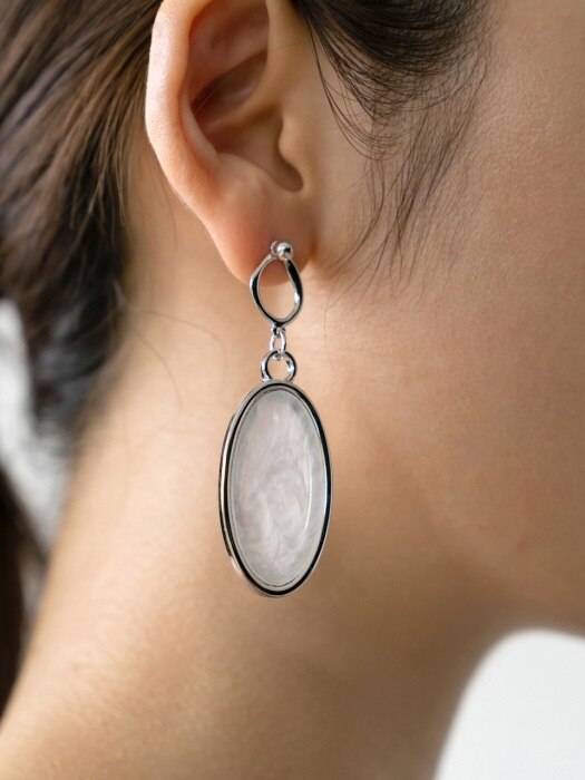 Silver Ball & Marble Earring