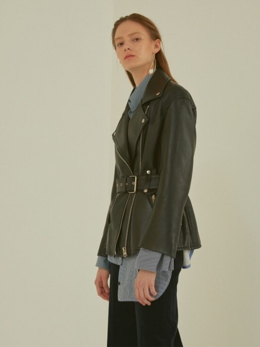 Matisse lambs leather Rider jacket _ Zet black