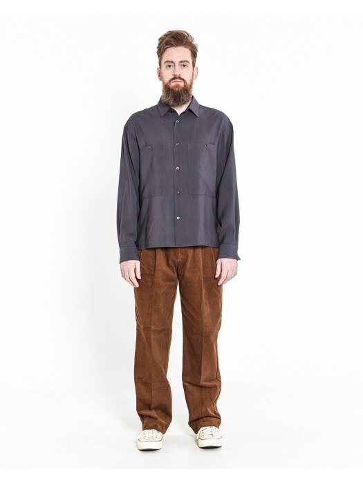 18FW STANDARD SEMI WIDE CORDUROY PANTS CAMEL