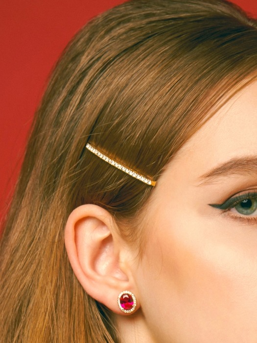 Basic Crystal Hair Pin Set(Gold)