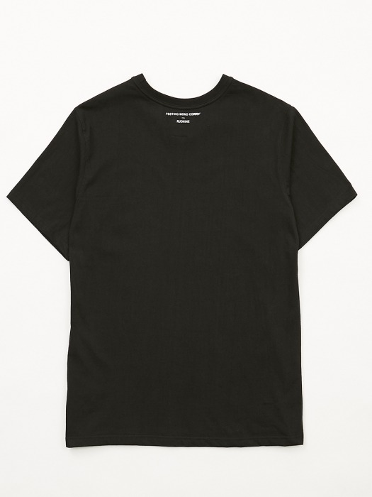 슬로건 입체프린팅 티셔츠 GPR_BLACK(L)