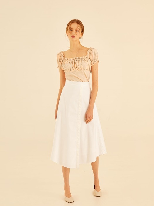 simple cotton long skirt