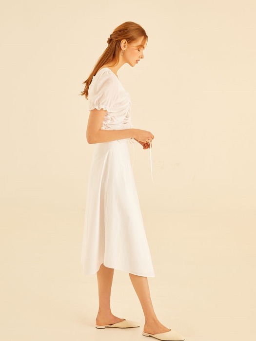 simple cotton long skirt