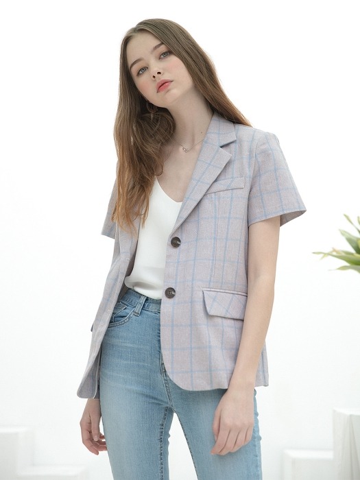 Linen Check Jacket