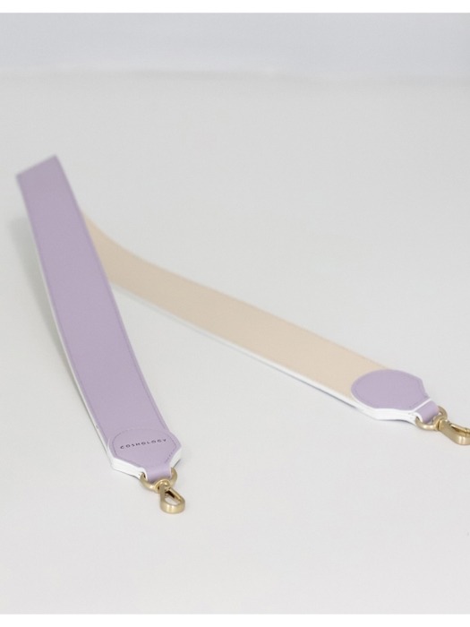 DOUBLE SIDED LEATHER STRAP [LILAC MULTI]