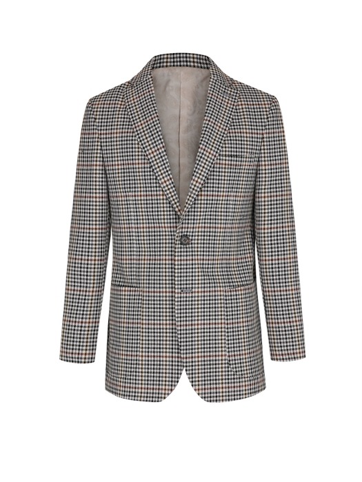 Wool Check tailored jacket (Beige_Italy fabfic)  