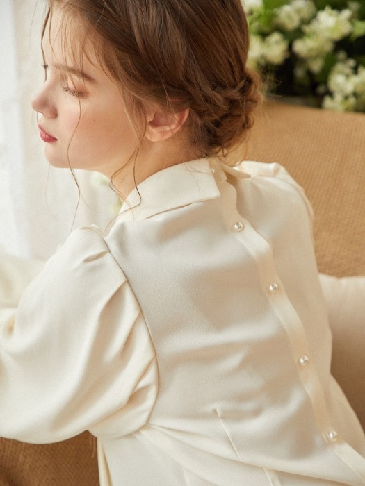Bloom Puff Blouse_Ivory