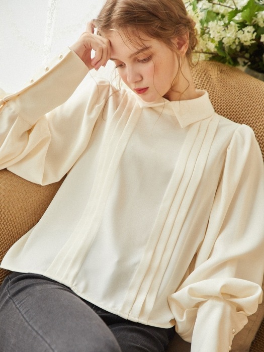 Bloom Puff Blouse_Ivory