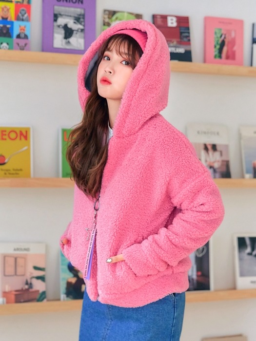 BOA FLEECE SHORT JUMPER / PINK