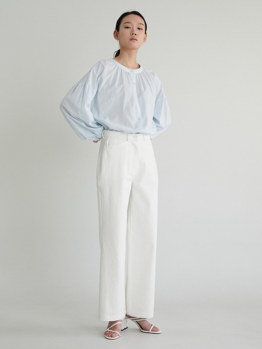 20S STRAIGHT COTTON PANTS (WHITE)