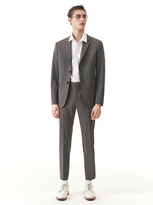 Lightweight Slim-fit Italian Fabric Suit Jacket +  Tapered Trousers SET_3color