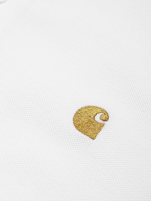 S/S CHASE PIQUE POLO_WHITE/GOLD