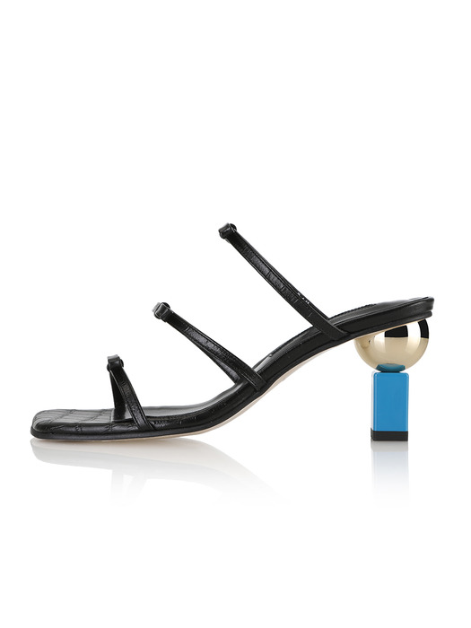 Daylight sandals / 20SS-S430 Black croc+Deep blue