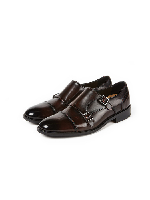 FRIDAY_DOUBLE MONKSTRAP(TWO TONE BROWN)