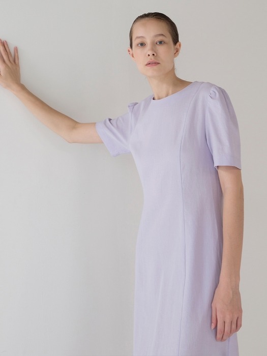 Puff Sleeve Line dress - Lilac