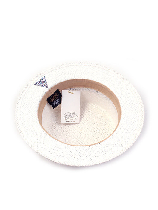 Cool Line White Flat Short Panama Hat 여름페도라