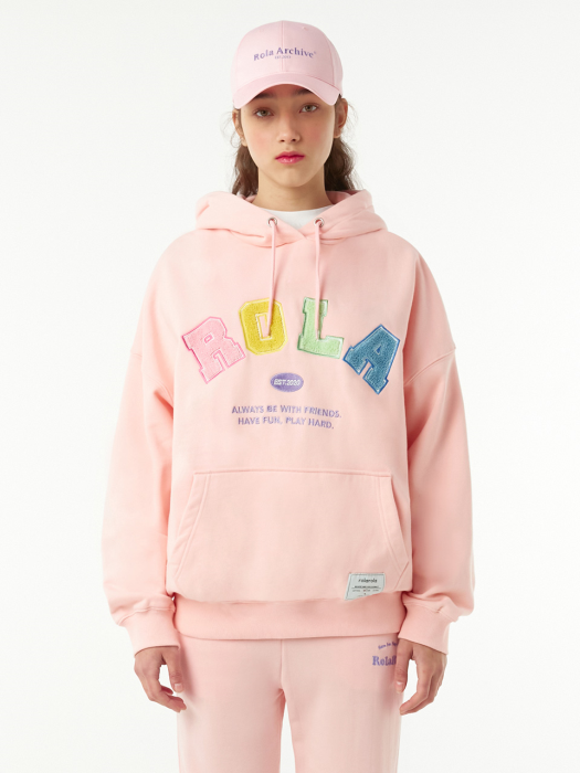 (HD-20521) ROLA SIGNATURE HOOD T-SHIRT PINK