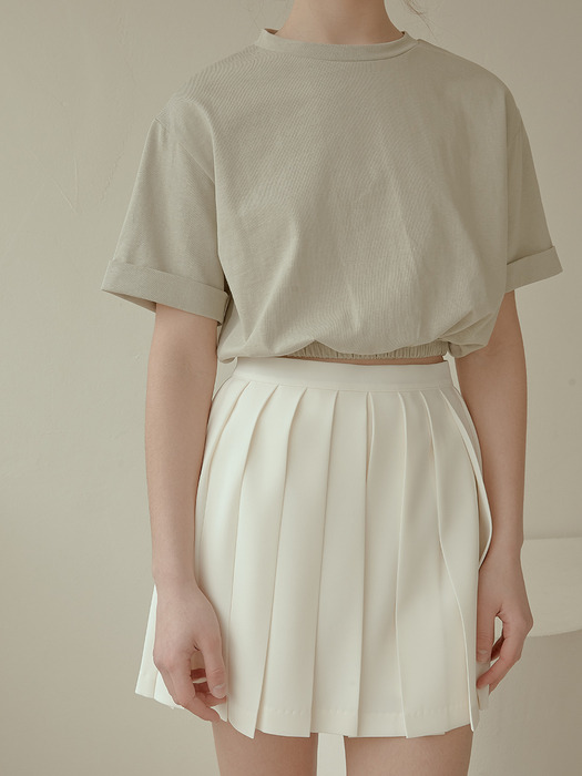 sweet pleats pantskirt[cream]