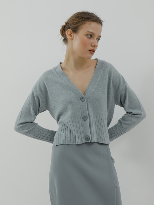 Cashmere wool-blended cardigan_Mint