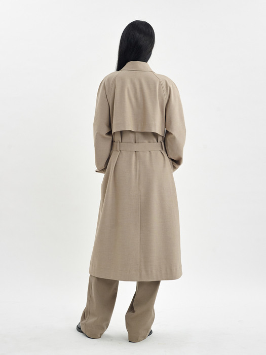 OVER TRENCH COAT WOMEN JA [SAND BEIGE]