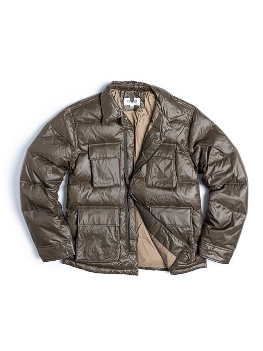 BDU DOWN JACKET / OLIVE NYLON