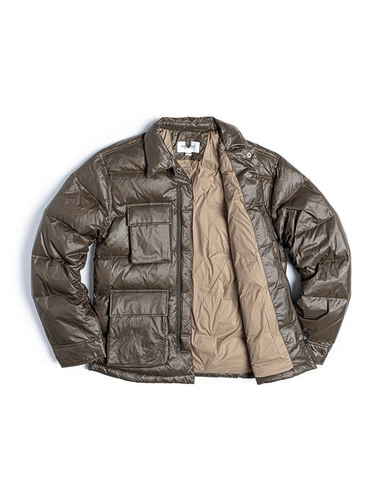 BDU DOWN JACKET / OLIVE NYLON