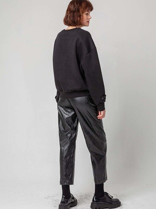 leather pants_BLACK