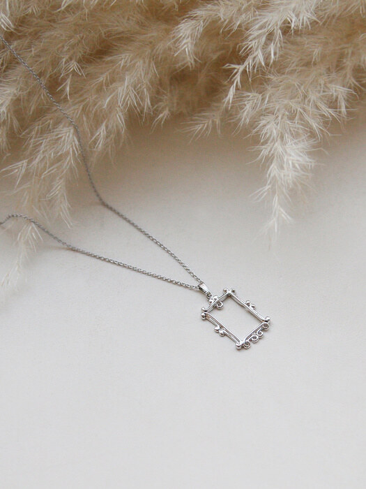 frame necklace (SILVER)
