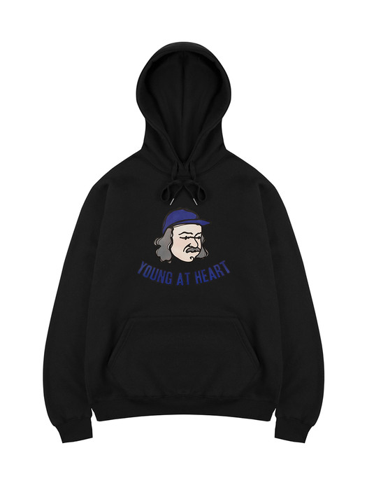 Young at heart hoodie black