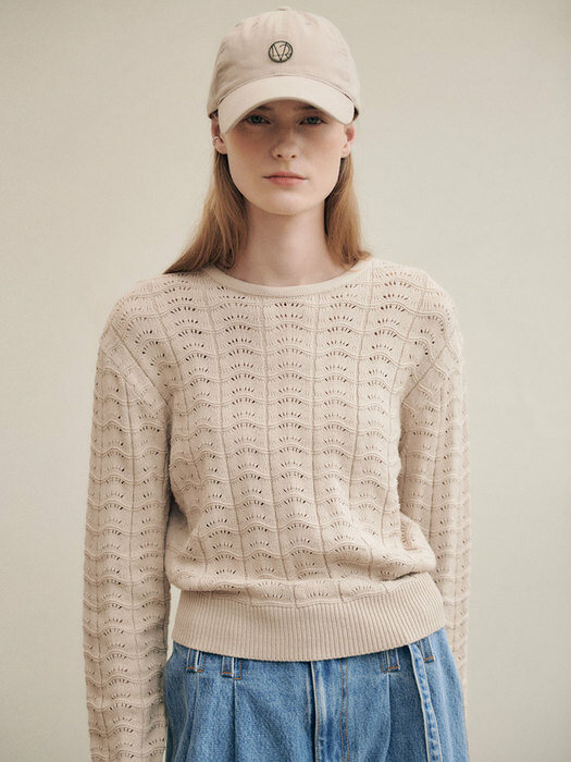 Crochet Motive Pullover SK1SP128-90