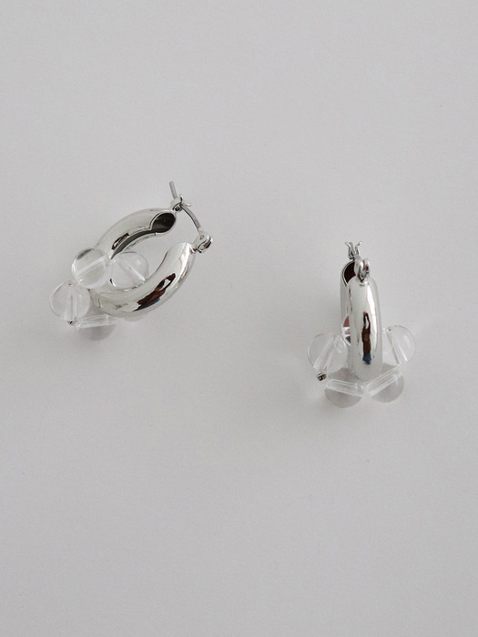 quartz hoop earring