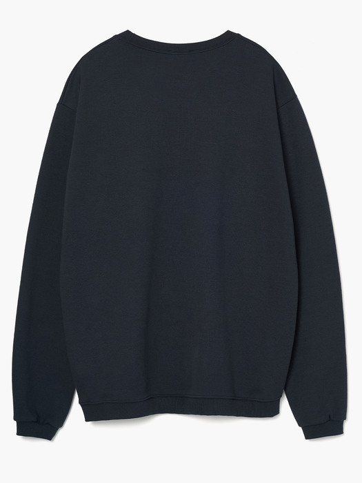 Reconnect Ordinary Loose Fit Sweat Shirts_Navy