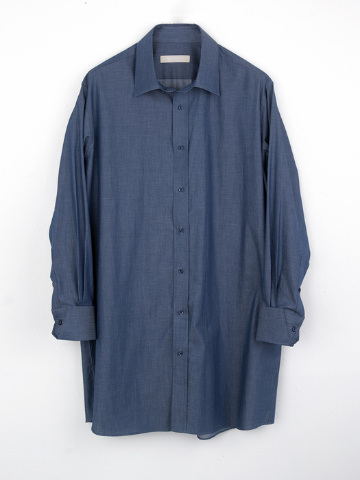 DEEP BLUE LONG SHIRT 딥블루 롱셔츠 