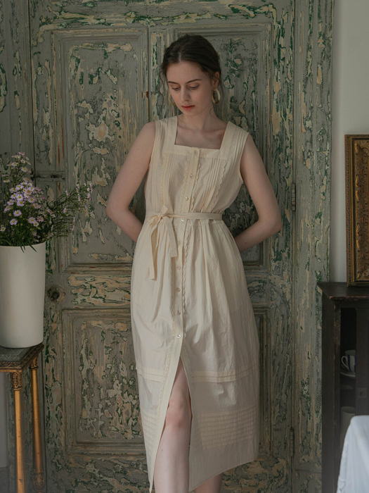 CLEA sleeveless dress_ivory