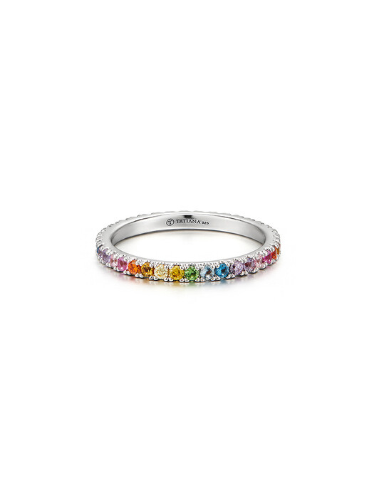 [Silver925] Rainbow Basic Simple Ring_CR0495