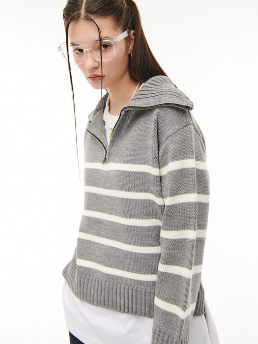 Marso Knit_Stripe Gray