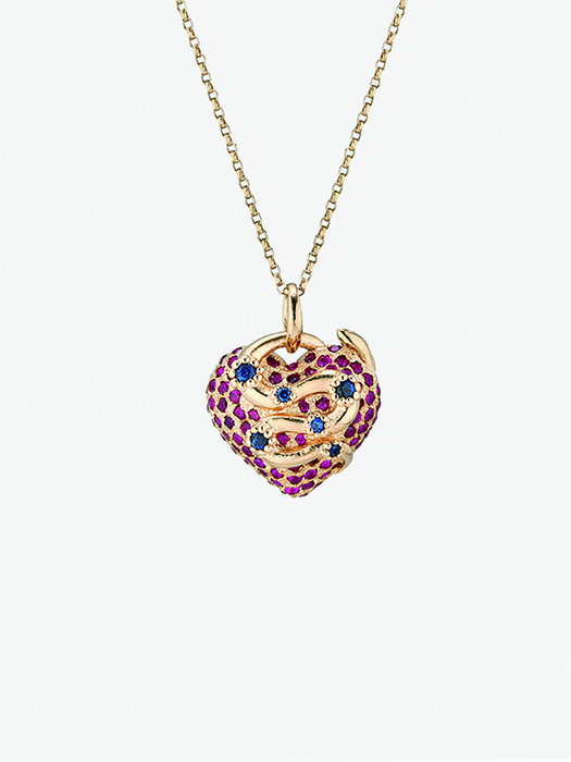 Smitten Necklace (Ruby Gold)
