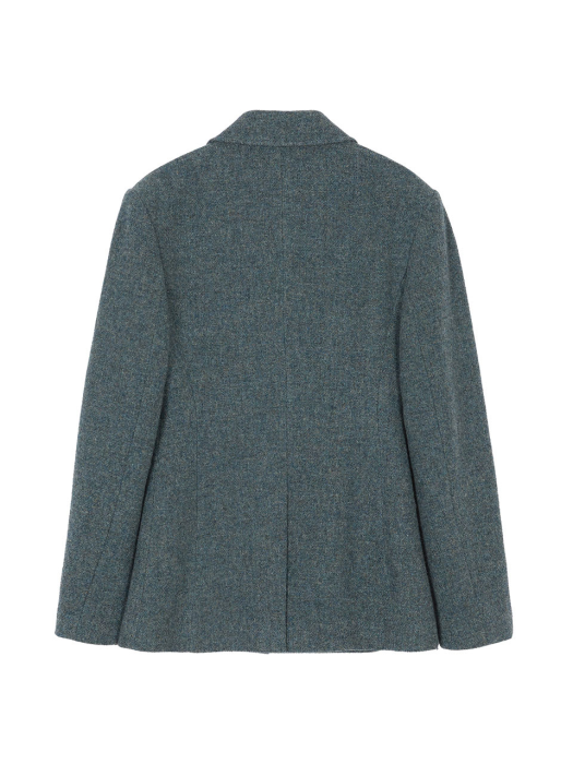 Hourglass Shetland Wool Jacket in M/Blue VW1AJ017-30