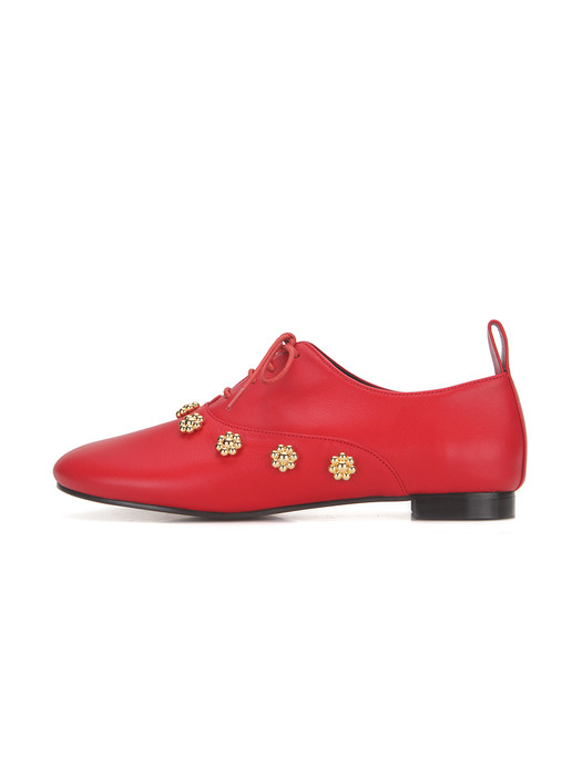 Pebble toe flower oxfords | Red