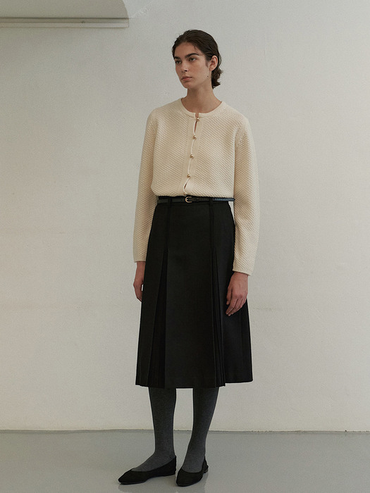 Jeanne Wool Skirt in Black